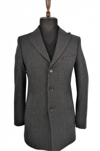 Palton slim fit gri Seth - Img 1