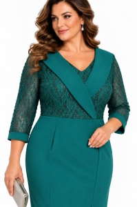 Rochie de ocazie Allison verde smarald - Img 3
