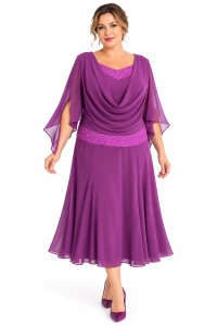 Rochie de ocazie Gloria din lycra cu voal - Img 2