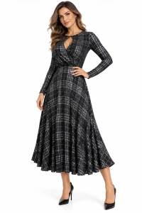 Rochie eleganta gri metalizat Linda - Img 4