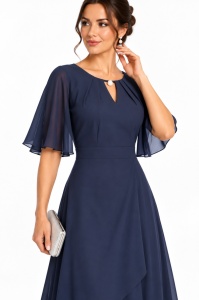 Rochie voal Lara bleumarin - Img 2