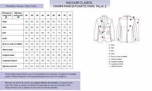sacou barbati clasic talia 2 marimi mari