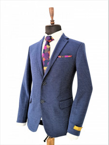 sacou slim fit albastru