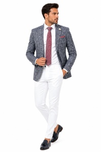 Sacou slim fit Calvin bleumarin - Img 3