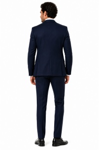 Smoking Slim Fit din 4 Piese Wayne Bleumarin - Img 5