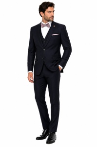 Costum barbati cu vesta slim fit Noah - Img 2