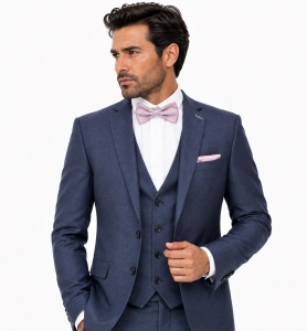Costum barbati slim fit bleumarin Dennis