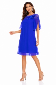 Rochie albastra din matase naturala Bonnie - Img 3