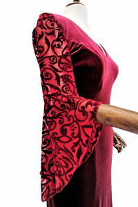 Rochie de ocazie din catifea bordo