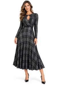 Rochie eleganta gri metalizat Linda