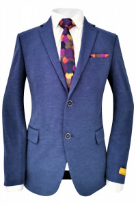 sacou slim fit albastru