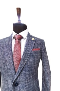 Sacou slim fit Calvin bleumarin - Img 5