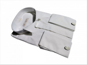camasa crem ceremonie slim fit