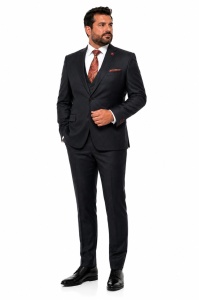 Costum barbati slim fit marimi mari Fergus gri inchis - Img 4
