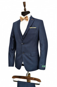 Costum slim fit bleumarin
