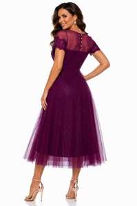 Rochie de ocaazie mov Melinda - Img 4