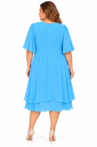 Rochie de voal bleu turcoaz Eva - Img 4