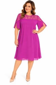 Rochie din voal fucsia Melody - Img 2