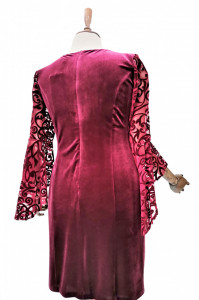 Rochie de ocazie din catifea bordo