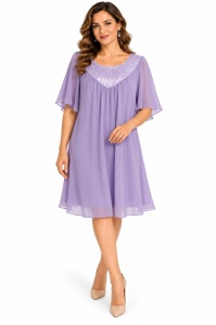 Rochie lila prăfuit cu paiete Elena - Img 2