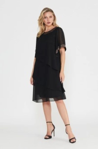 Rochie neagra din voal Mia - Img 6