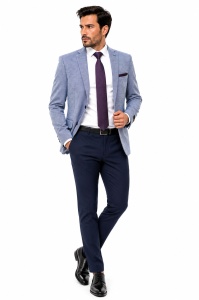 Sacou slim fit Bradley bleu - Img 3