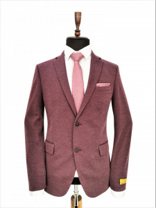 sacou slim fit roz tare