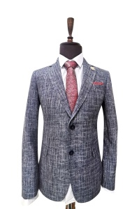 Sacou slim fit Calvin bleumarin - Img 1