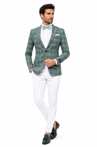 Sacou slim fit Calvin verde - Img 2