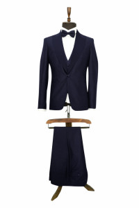 Smoking bleumarin inchis slim fit