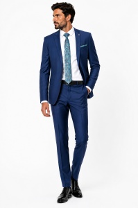 Costum barbati slim fit Frank albastru talia 0 - Img 3