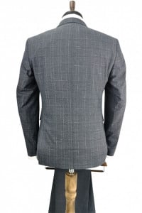 Costum gri slim fit