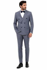 Costum barbati slim fit Samuel gri 2R - Img 3
