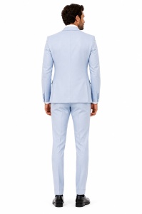 Costum barbati slim fit, talia 0 Christian bleu - Img 5