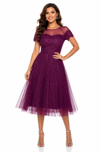 Rochie de ocaazie mov Melinda - Img 1