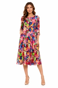 Rochie de ocazie cu imprimeu multicolor Michelle