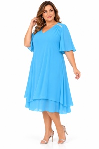 Rochie de voal bleu turcoaz Eva
