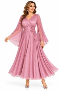 Rochie ocazie Aurora roz pudrat