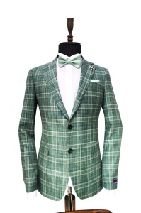 Sacou slim fit Calvin verde