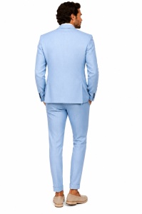 Costum barbati de in slim fit Walter bleu - Img 4