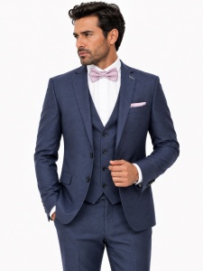 Costum barbati slim fit bleumarin Dennis - Img 3