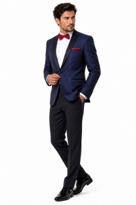 Costum barbati slim fit Bond - Img 2