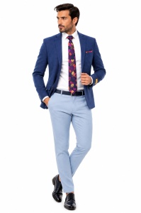 Sacou slim fit Bradley albastru - Img 3