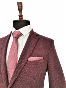 sacou slim fit roz tare