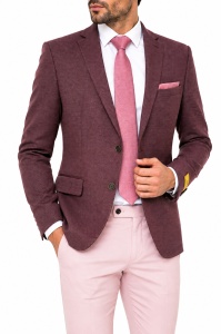 Sacou slim fit Bradley roz - Img 2