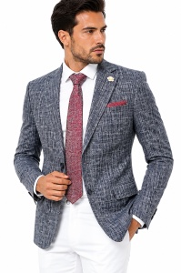 Sacou slim fit Calvin bleumarin