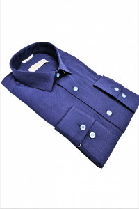 camasa slim fit bleumarin