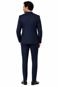 Costum barbati slim fit Fergus albastru inchis - Img 5