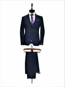 Costum bleumarin slim fit