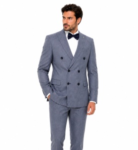Costum barbati slim fit Samuel gri 2R - Img 5